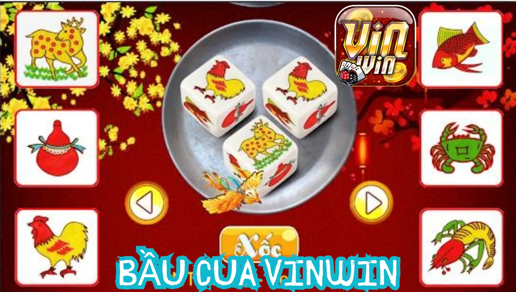 Bầu cua tại cổng game Vinwin được nhiều người yêu thích