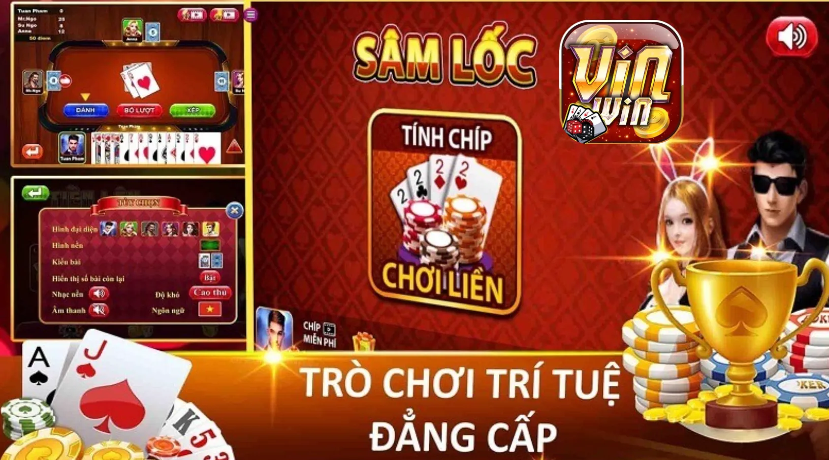 Sâm lốc Vinwin là một trong những trò chơi nổi bật ở đây